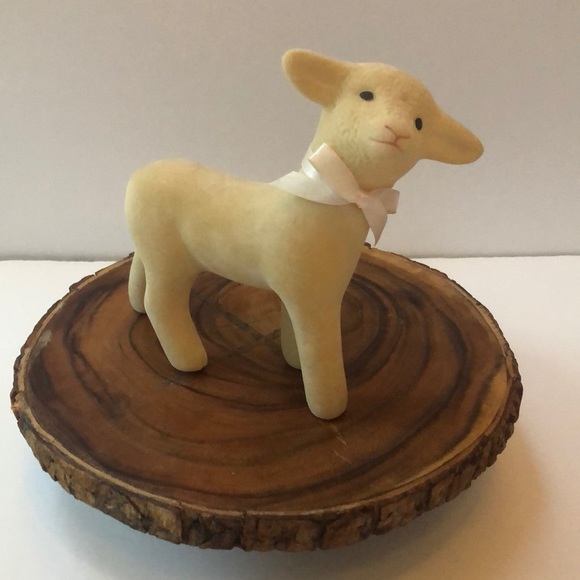 Sweet Vintage flocked lamb - Picture 1 of 8
